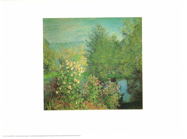 Le Jardin d'Hoschedé à Montgeron by Claude Monet - 12 X 16 Inches (Art Print).