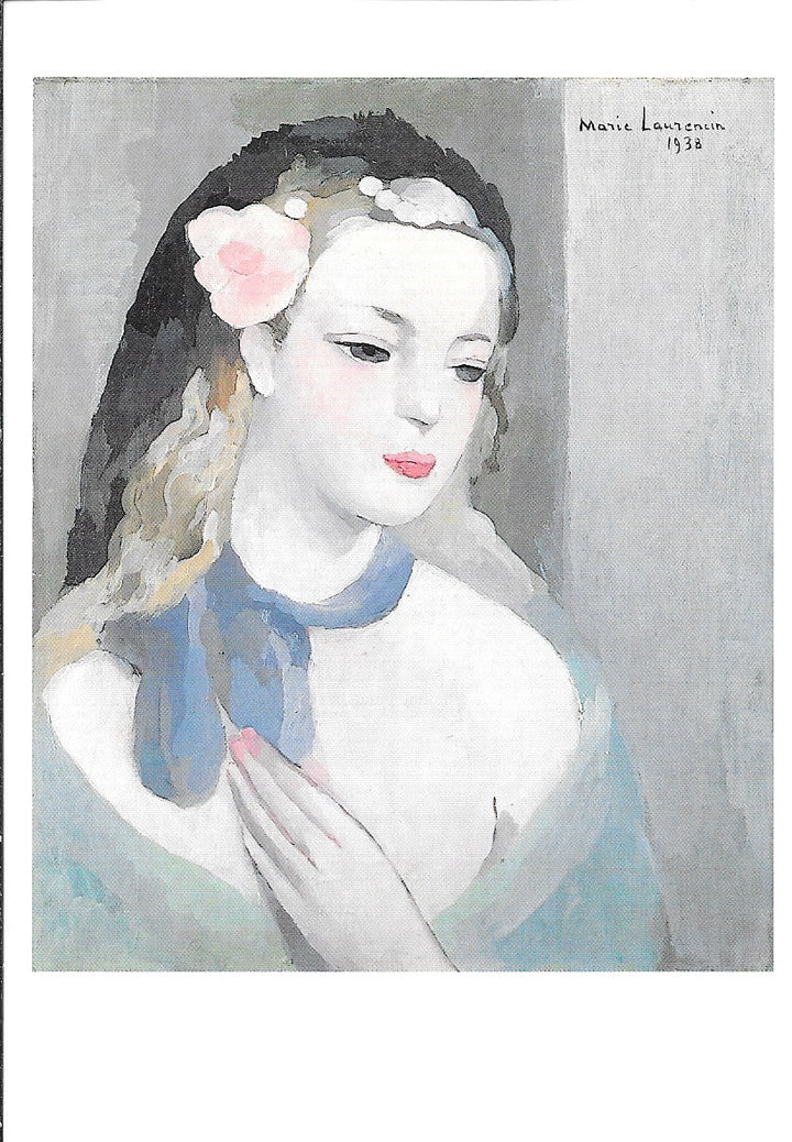 The Blue Ribbon by Marie Laurencin - 4 X 6 Inches (10 Postcards)