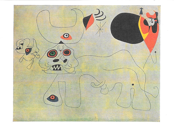 The Bullfight, 1945 by Joan Miro - 4 X 6 Inches (10 Postcards)