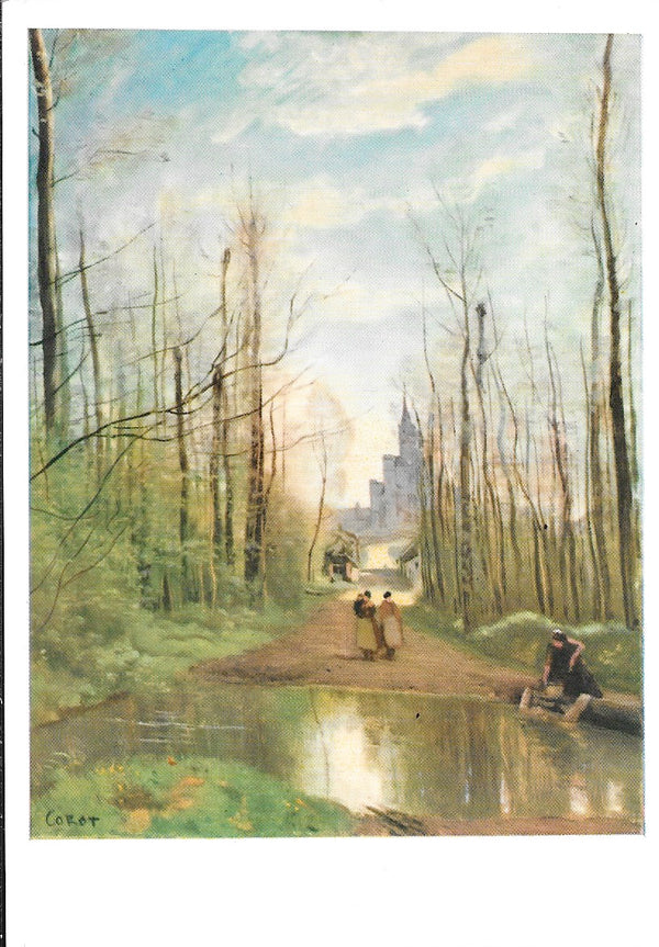The Church of Marissel by Jean Baptiste Corot - 4 X 6 Inches (10 Postcards)