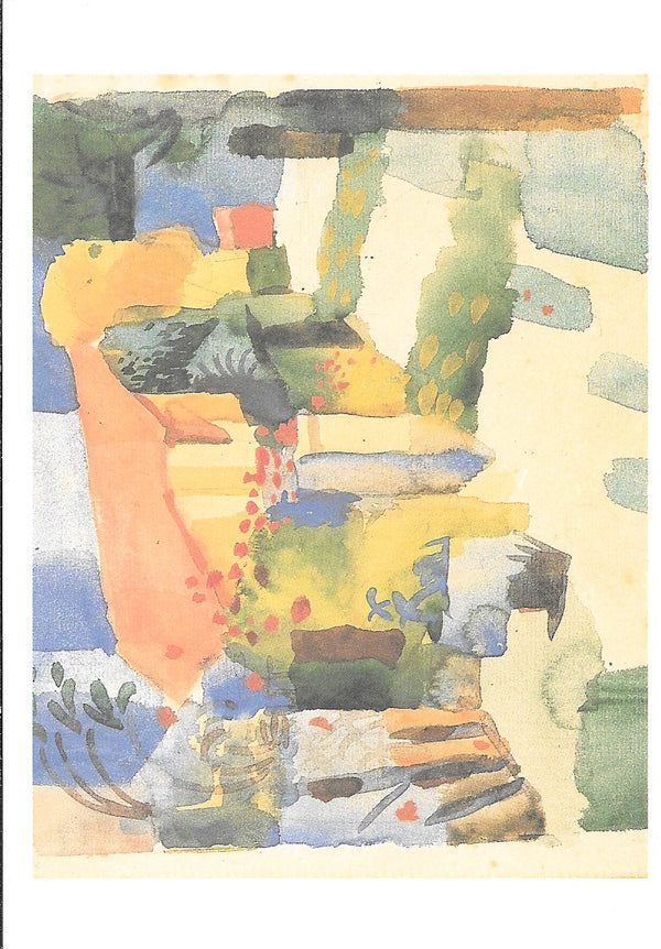 The House in the Garden, 1914 by August Macke - 4 X 6 Inches (10 Postcards)
