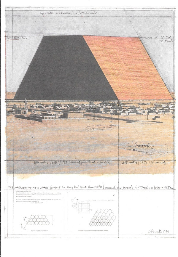 The Mastaba of Abu Dhabi by Christo - 4 X 6 Inches (10 Postcards)