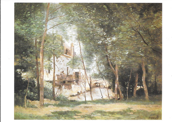The Mill at St-Nicolas-les-Arras, 1874 by Jean Baptiste Corot - 4 X 6 Inches (10 Postcards)