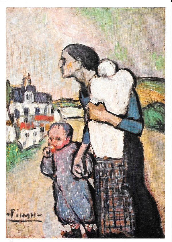 The Mother, 1901 by Pablo Picasso - 4 X 6 Inches (10 Postcards)