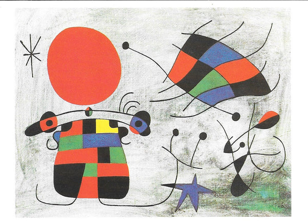 The Smile with Bloying Wings, 1953 by Joan Miro - 4 X 6 Inches (10 Postcards)