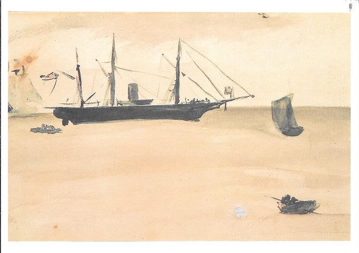 The "Kearsage" off Boulogne by Edouard Manet - 4 X 6 Inches (10 Postcards)