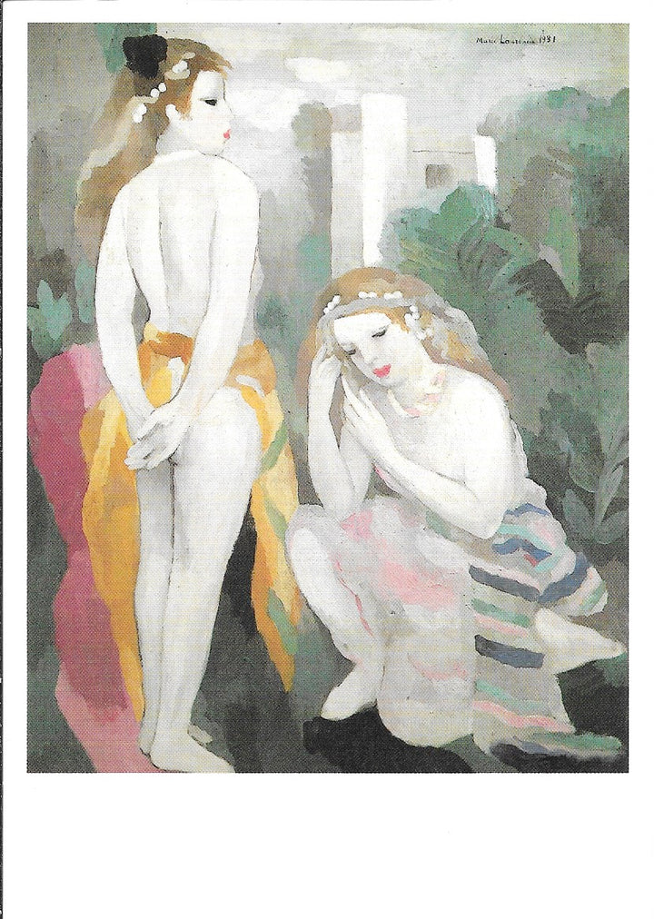 Two Young Girls in a Landscape by Marie Laurencin - 4 X 6 Inches (10 Postcards)