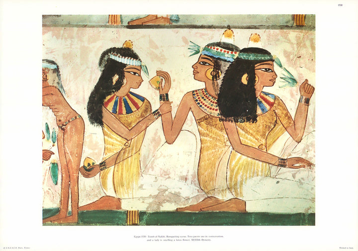 Egypt - Tomb of Nakht - 13 X 19 Inches (Offset Lithograph)