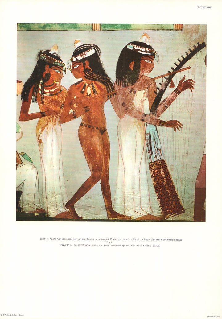 Egypt - Tomb of Nakht - 13 X 19 Inches (Offset Lithograph)