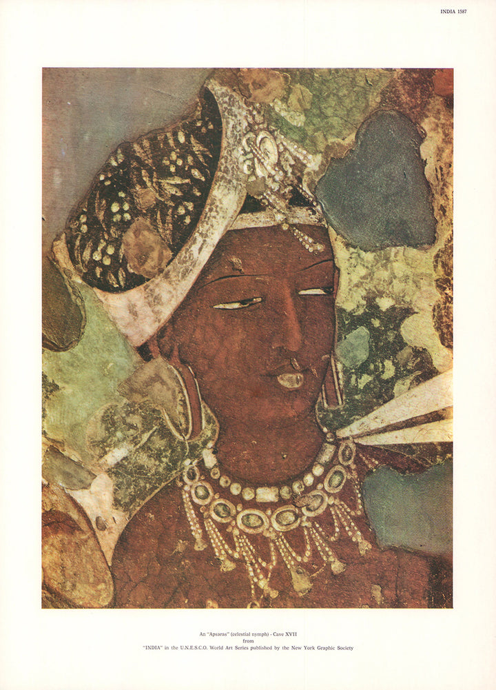 India - An Apsaras - 13 X 19 Inches (Offset Lithograph)