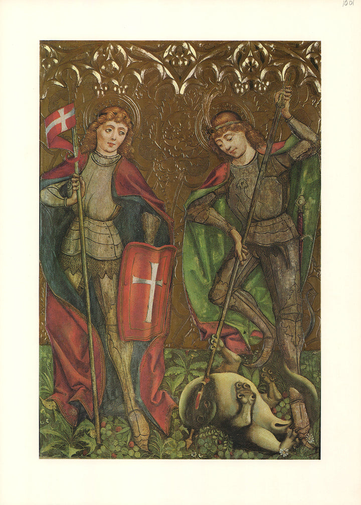 Poland - Saint Florian and Saint George - 13 X 19 Inches (Offset Lithograph)