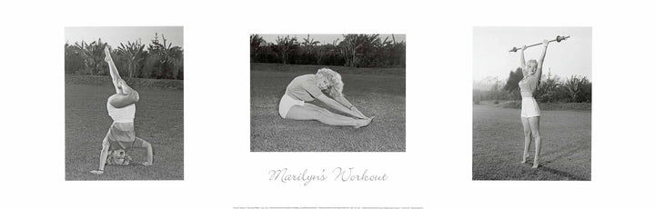 Marilyn’s Workout (Triptych) - 12 X 36 Inches (Art Print)