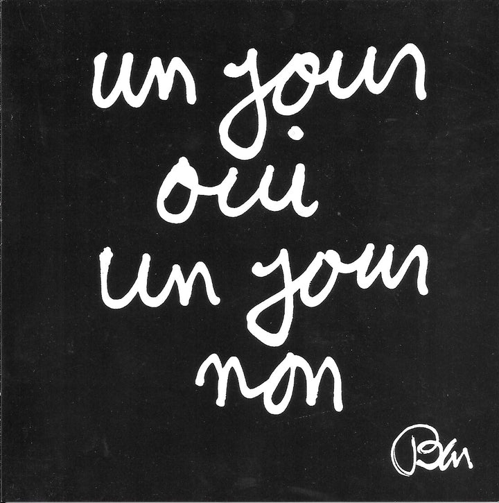 Un Jour Oui, Un Jour Non by Ben Vautier - 6 X 6 Inches (10 Postcards)