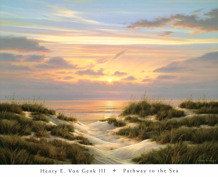 Pathway to the Sea by Henry E. Von Genk III - 26 X 32 Inches (Art Print)
