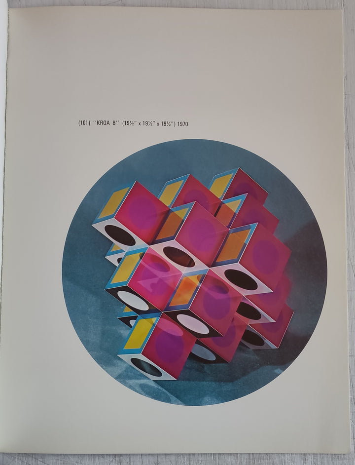 Vasarely in Retrospect - Exhibition Catalogue by Victor Vasarely (Vintage Softcover Book 1970)
