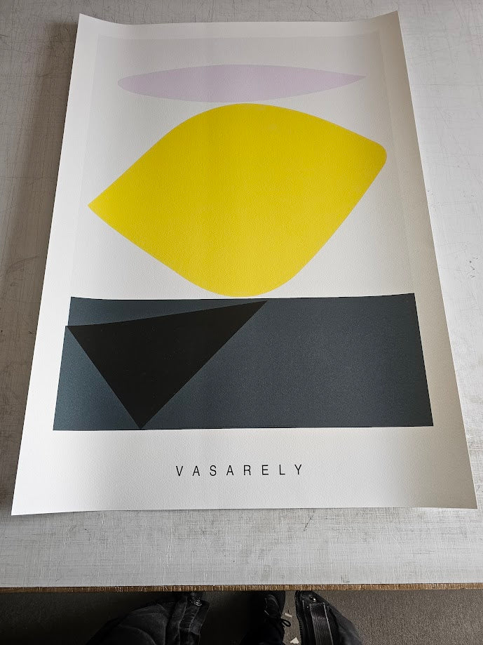 Souzon, 1950 by Victor Vasarely - 28 X 40 Inches - (Silkscreen
