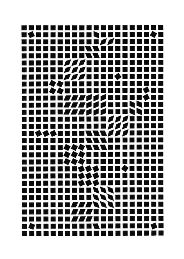 Tlinko, 1955 by Victor Vasarely - 28 X 40 Inches (Silkscreen / Sérigraphie)