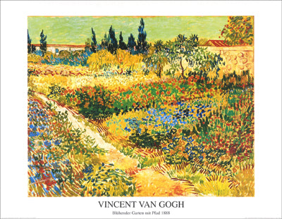 Flower Garden by Vincent Van Gogh - 28 X 36 Inches (Art Print)