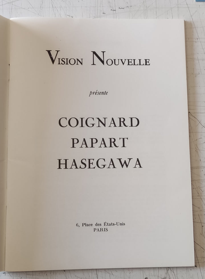 Coignard, Papart, Hasegawa by Vision Nouvelle (Vintage Softcover Book 1973)