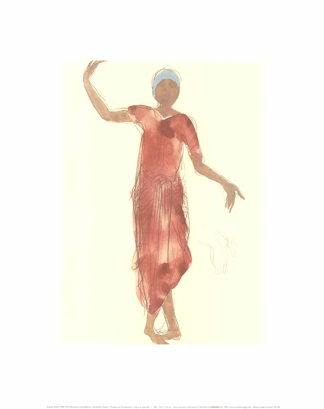 Cambodian Dancer, 1906 by Auguste Rodin - 16 X 20