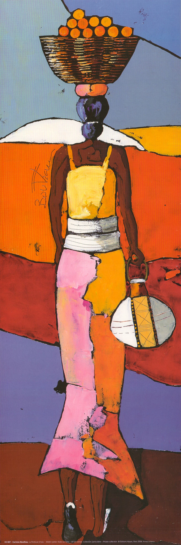 Water Carrier by Corinne Bouthau - 8 X 24 Inches (Art Print)