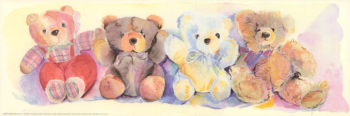 Teddy Bears by Claudie Jumel - 8 X 24 Inches (Art Print)