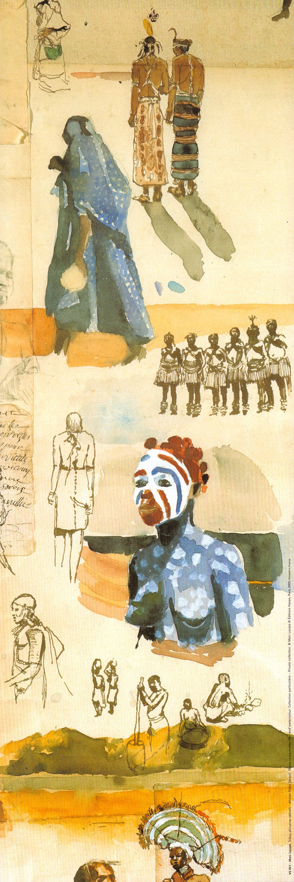 African Tribes (detail) by Marc Lacaze - 8 X 24 Inches (Art Print)