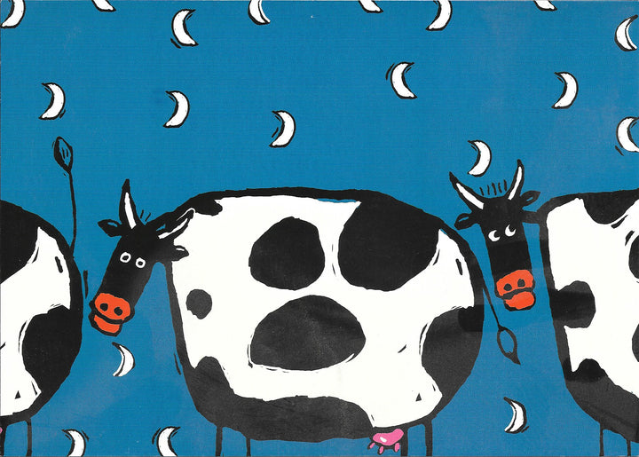 Vaches by Andrée Prigent - 8 X 6 Inches (10 Postcards)