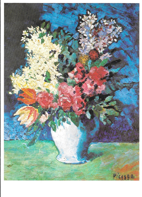 Vase of Flowers, 1901 by Pablo Picasso - 4 X 6 Inches (10 Postcards)