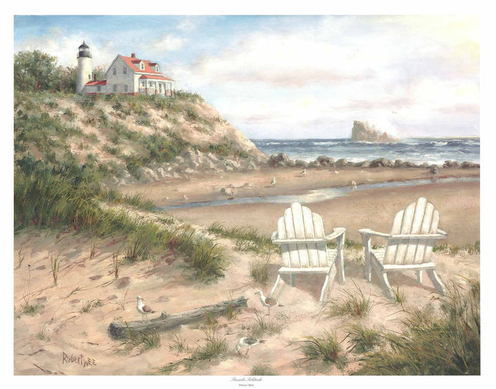 Seaside Solitude by Robert Wee - 24 X 30 Inches (Art Print)