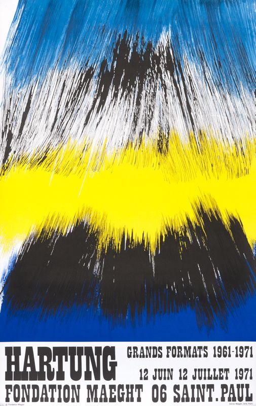 Expo 1971 - Fondation Maeght by Hans Hartung - 19 X 30 Inches (Lithograph)