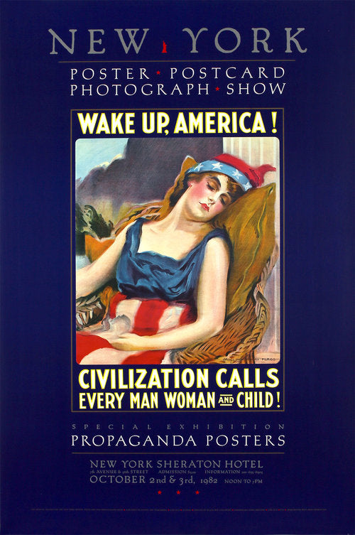 Wake Up America by James Montgomery-Flagg - 21 X 32 Inches (Vintage Art Print)