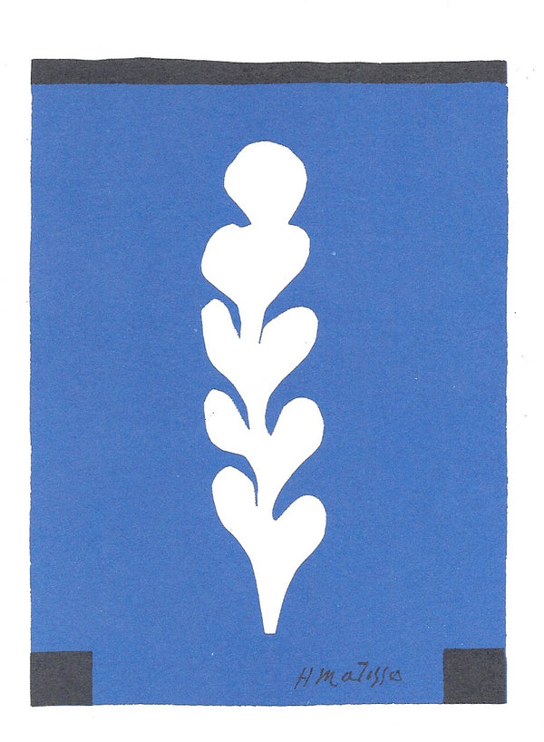 White Palm on Blue, 1949 by Henri Matisse - 4 X 6 Inches (10 Postcards)