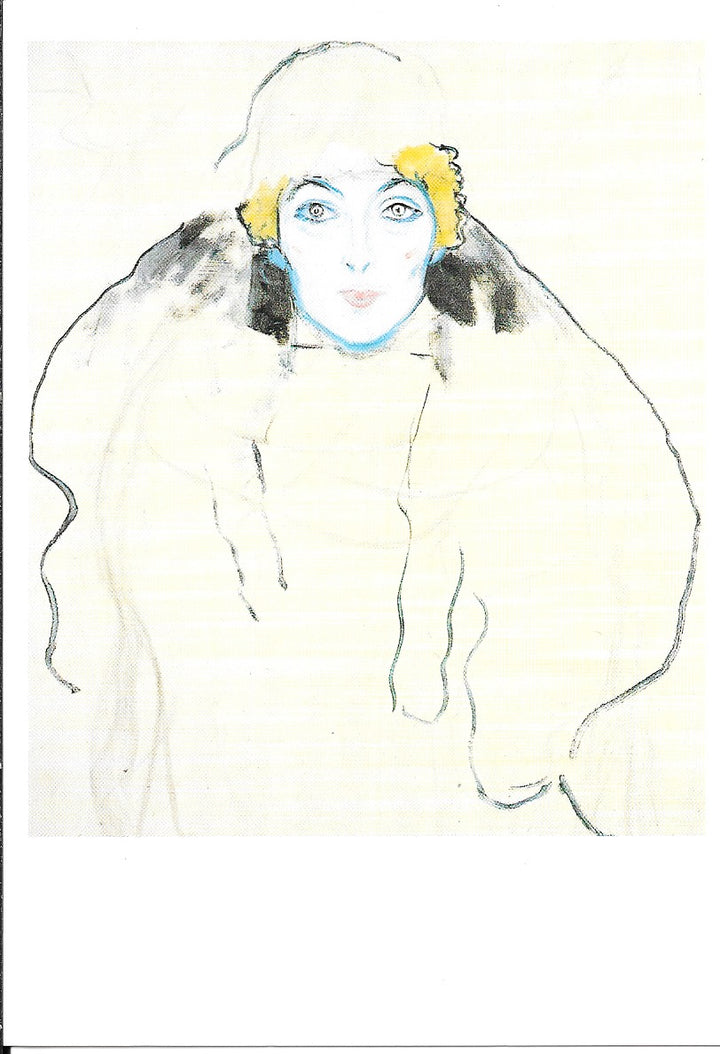 Woman Face by Gustav Klimt - 4 X 6 Inches (10 Postcards)