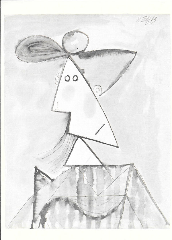 Woman with a Hat, 1943 by Pablo Picasso - 4 X 6 Inches (10 Postcards)