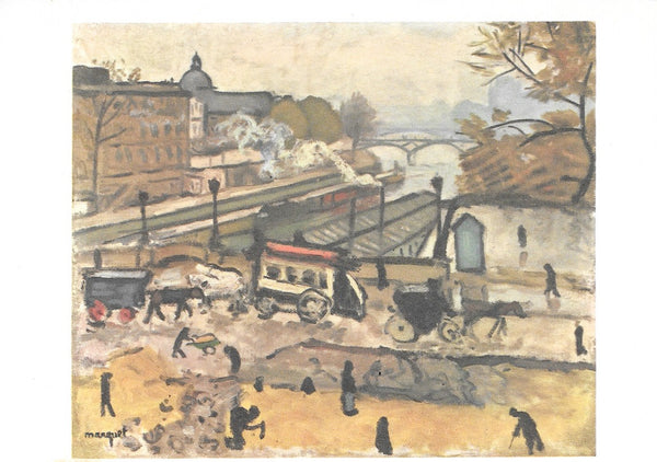 Workers on Pont-Neuf, 1906 by Albert Marquet - 4 X 6 Inches (10 Postcards)