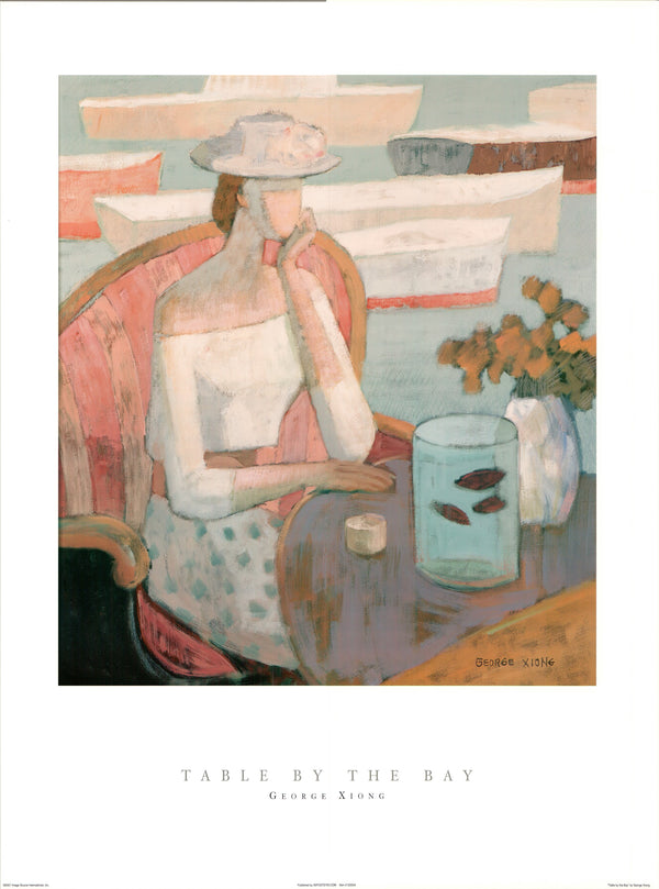 Table by the Bay by George Xiong- 24 X 32 Inches (Art Print)