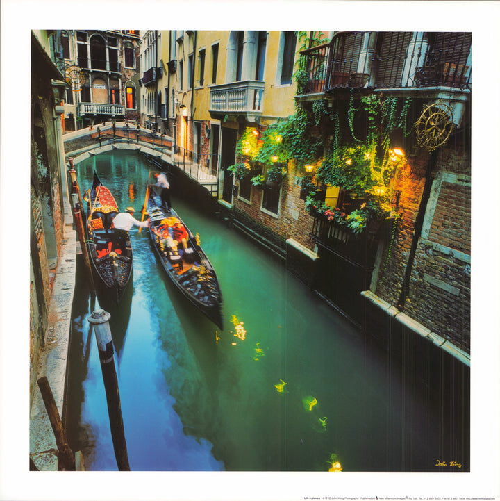 Life in Venice by John Xiong - 20 X 20 Inches (Art Print)