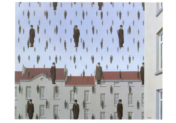 Golconde by René Magritte - 4 X 6 Inches (10 Postcards)