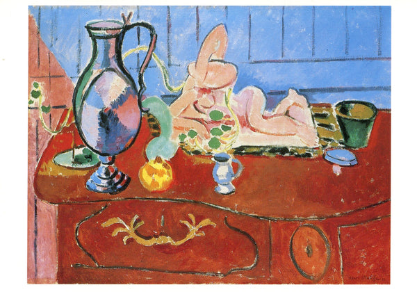 Nature morte au pot d'étain et statuette rose by Henri Matisse - 4 X 6 Inches (10 Postcards)