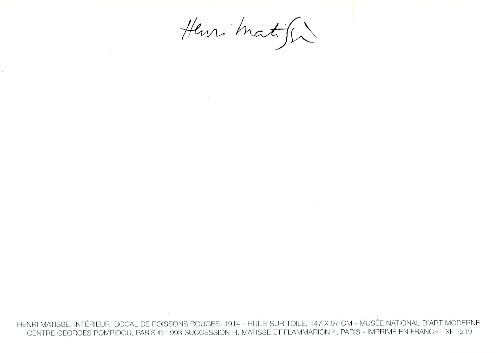 Intérieur, bocal de poissons rouges, 1914 by Henri Matisse - 4 X 6 Inc ...