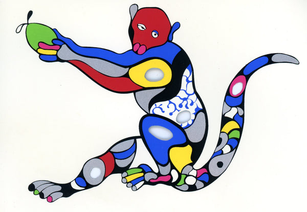 Singe Offrant Coul by Niki de Saint Phalle - 4 X 6 Inches (Serigraphed Postcard)