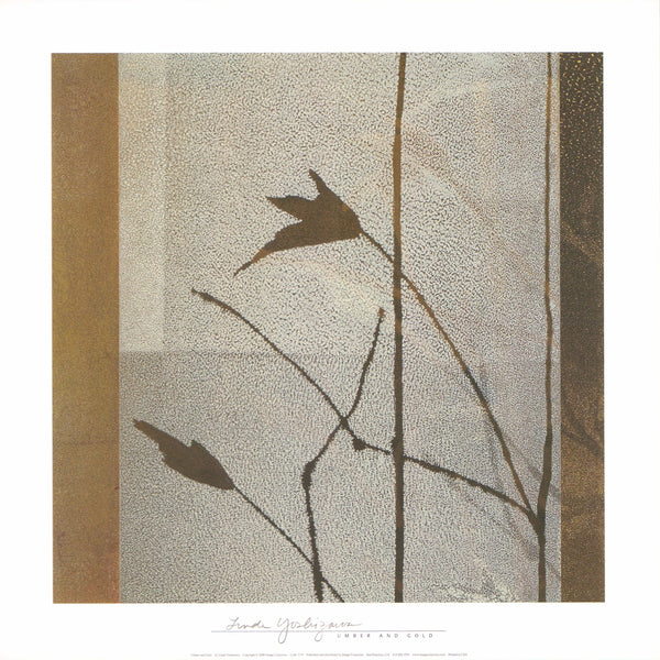 Umber and Gold by Linda Yoshizawa - 12 X 12 Inches (Art Print)