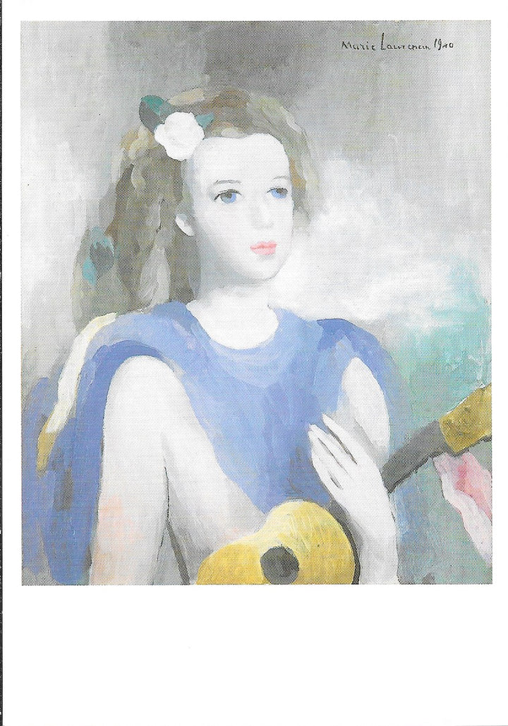Young Girl with Guitar by Marie Laurencin - 4 X 6 Inches (10 Postcards)