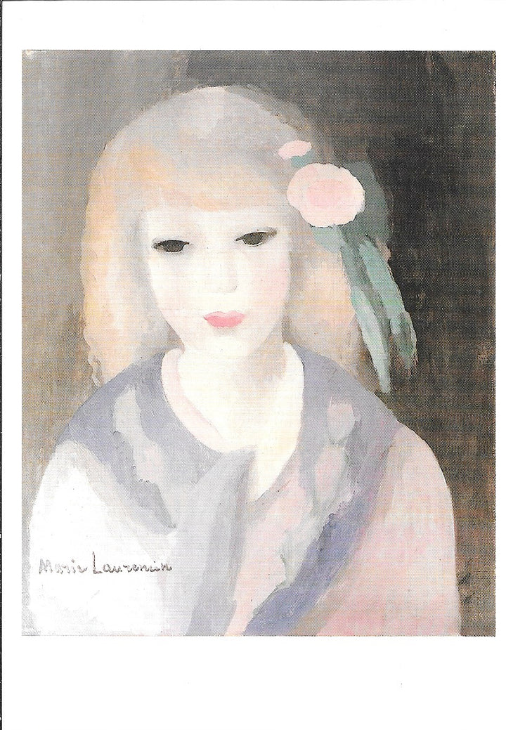 Young Girl with a Flower in her Hair by Marie Laurencin - 4 X 6 Inches (10 Postcards)