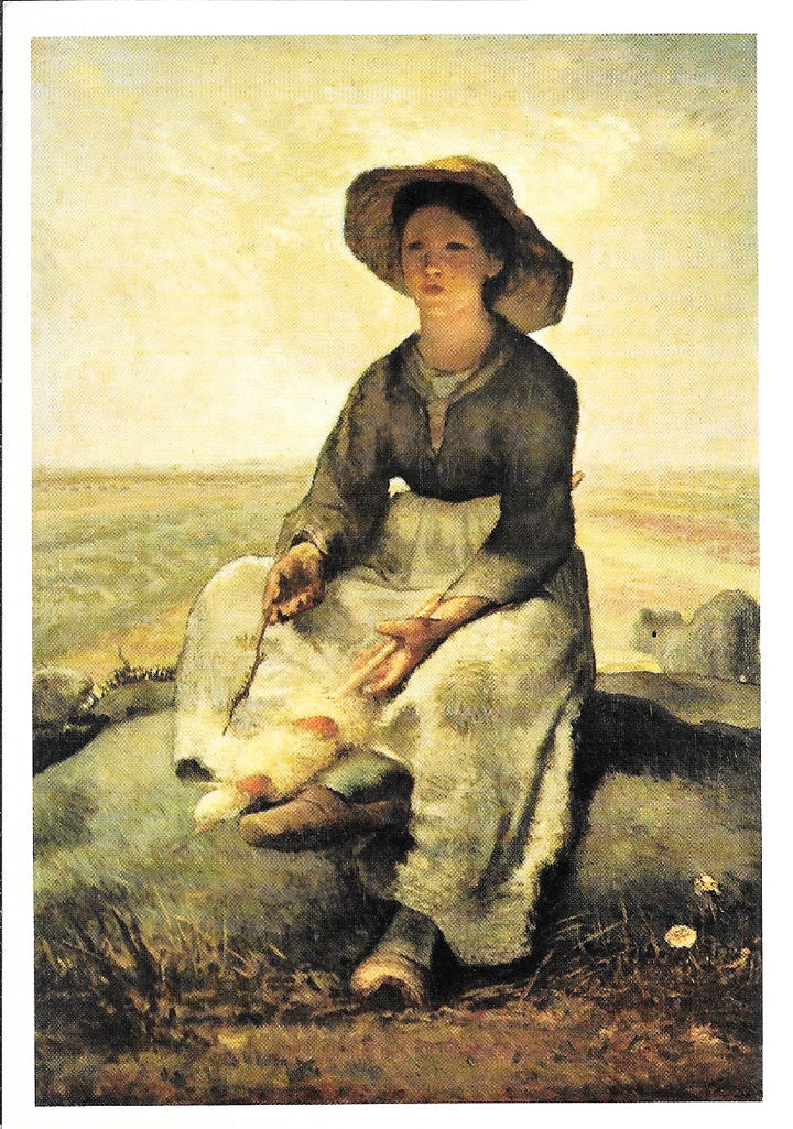 Young Shepherdess by Millet - 4 X 6 Inches (10 Postcards)