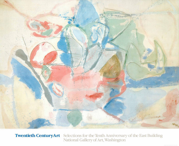 Mountains and Sea, 1952 by Helen Frankenthaler - 32 X 39 Inches (Offset Lithograph)