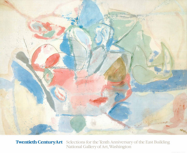 Mountains and Sea, 1952 by Helen Frankenthaler - 32 X 39 Inches (Art Print)
