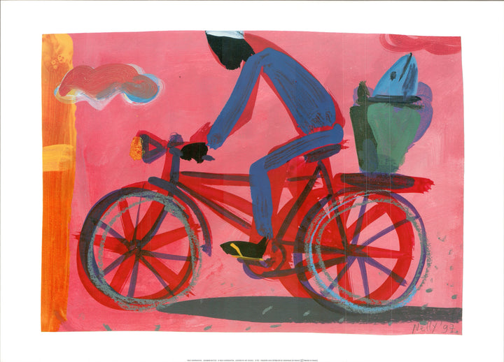 Zanzibari Bicycle by Nelly Dimitranova - 20 X 28 Inches (Art Print)