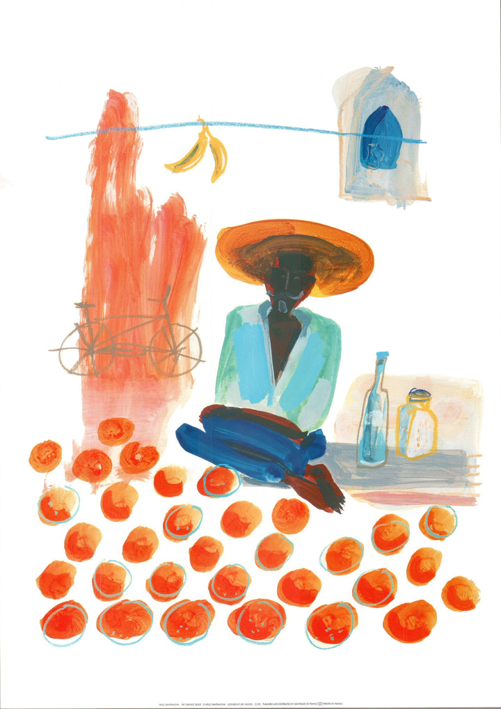 The Orange Seller by Nelly Dimitranova - 20 X 28 Inches (Art Print)